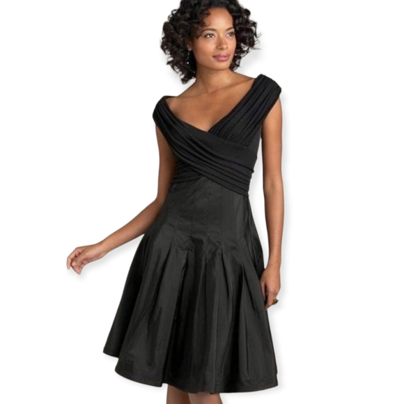 Tadashi Collection Sleeveless Ruched Cocktail Dress - Picture 1 of 8